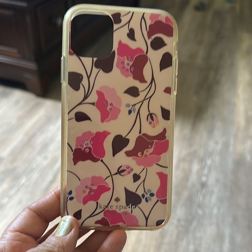 Kate Spade Pink and Brown Floral iPhone 11 Pro Case